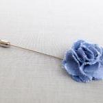 DENIM rose Blue Men's flower Bouton..