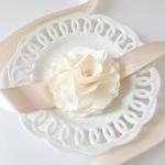 Romantic And Elegance Ruffle Cream Ivory Silky..