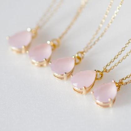 Bridesmaid Gifts - Set Of 5 - Teardrop Glass Gold..