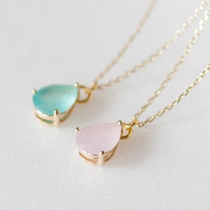 Bridesmaid Gifts - Set Of 5 - Teardrop Glass Gold..