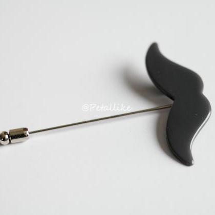 Acrylic Mustaches Mens Boutonniere Lapel Pin