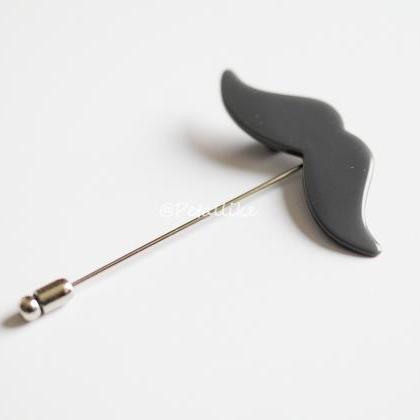 Acrylic Mustaches Mens Boutonniere Lapel Pin