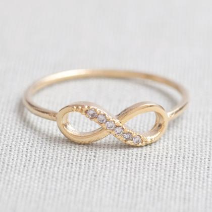 Us 8 Size-delicate Infinity Ring