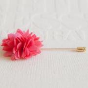 KAYLA-Dark Pink Men's flower Boutonniere / Buttonhole for wedding,Lapel pin,tie pin