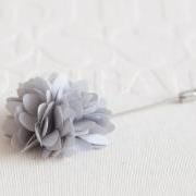 KAYLA-grey Men's flower Boutonniere / Buttonhole for wedding,Lapel pin,tie pin