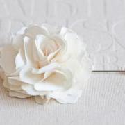 70mm Ivory Satin Men's Flower Boutonniere / Buttonhole For Wedding,Lapel Pin,Tie Pin