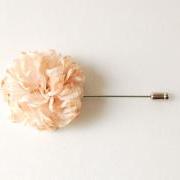 ESTHER-Champagne Men's flower Boutonniere/Buttonhole for wedding,Lapel pin,hat pin,tie pin