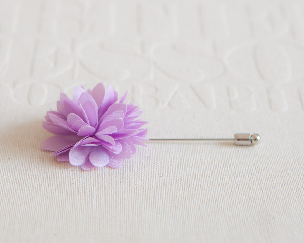 Kayla-lavender Men's Flower Boutonniere / Buttonhole For Wedding,lapel Pin,tie Pin