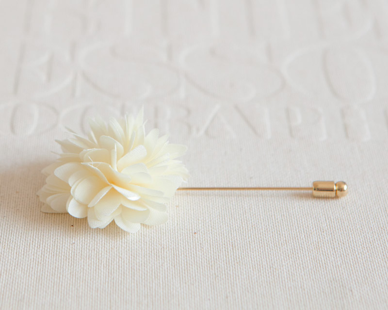 Kayla-cream Men's Flower Boutonniere / Buttonhole For Wedding,lapel Pin,tie Pin