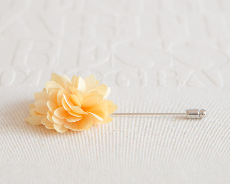 Kayla-yellow Men's Flower Boutonniere / Buttonhole For Wedding,lapel Pin,tie Pin