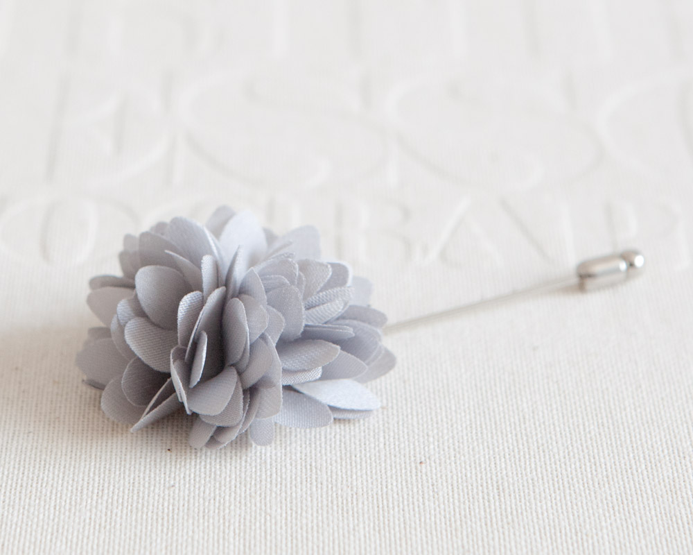 Kayla-grey Men's Flower Boutonniere / Buttonhole For Wedding,lapel Pin,tie Pin