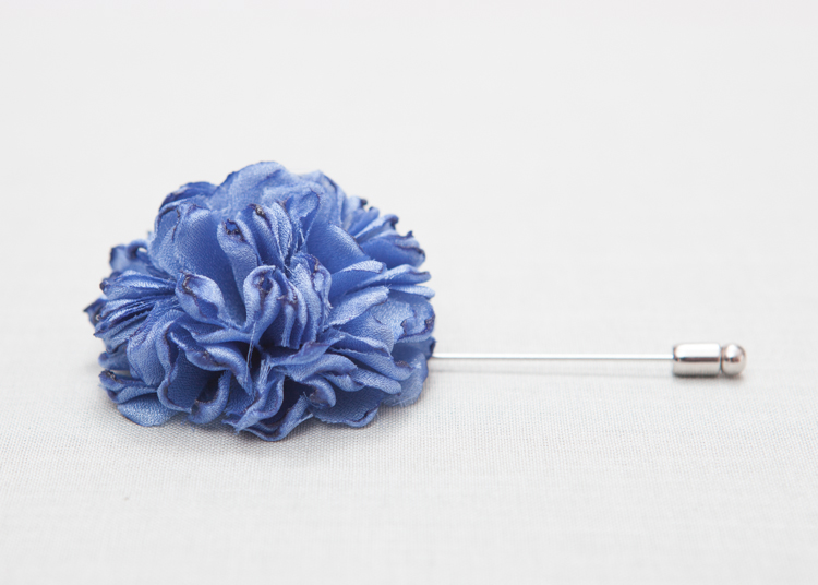Esther-blue Men's Flower Boutonniere/buttonhole For Wedding,lapel Pin,hat Pin,tie Pin