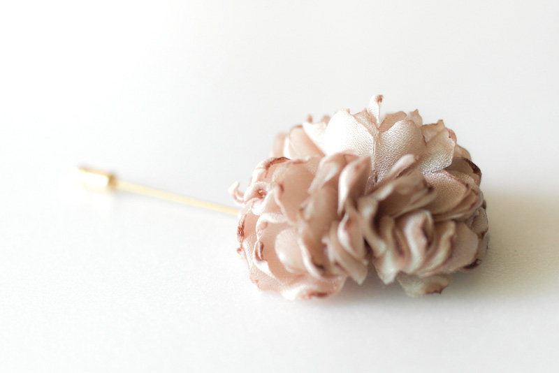 Esther-cafe Latte Men's Flower Boutonniere/buttonhole For Wedding,lapel Pin,hat Pin,tie Pin