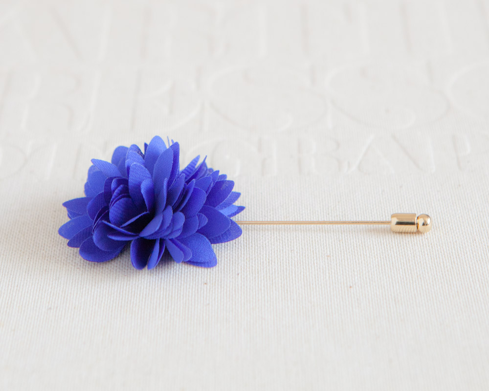 Kayla-blue Men's Flower Boutonniere / Buttonhole For Wedding,lapel Pin,tie Pin