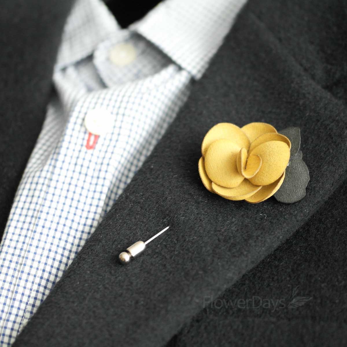 thumbnail image 2 of Denim Rose Blue Men's Flower Boutonniere/buttonhole For Wedding,lapel 2 of 13