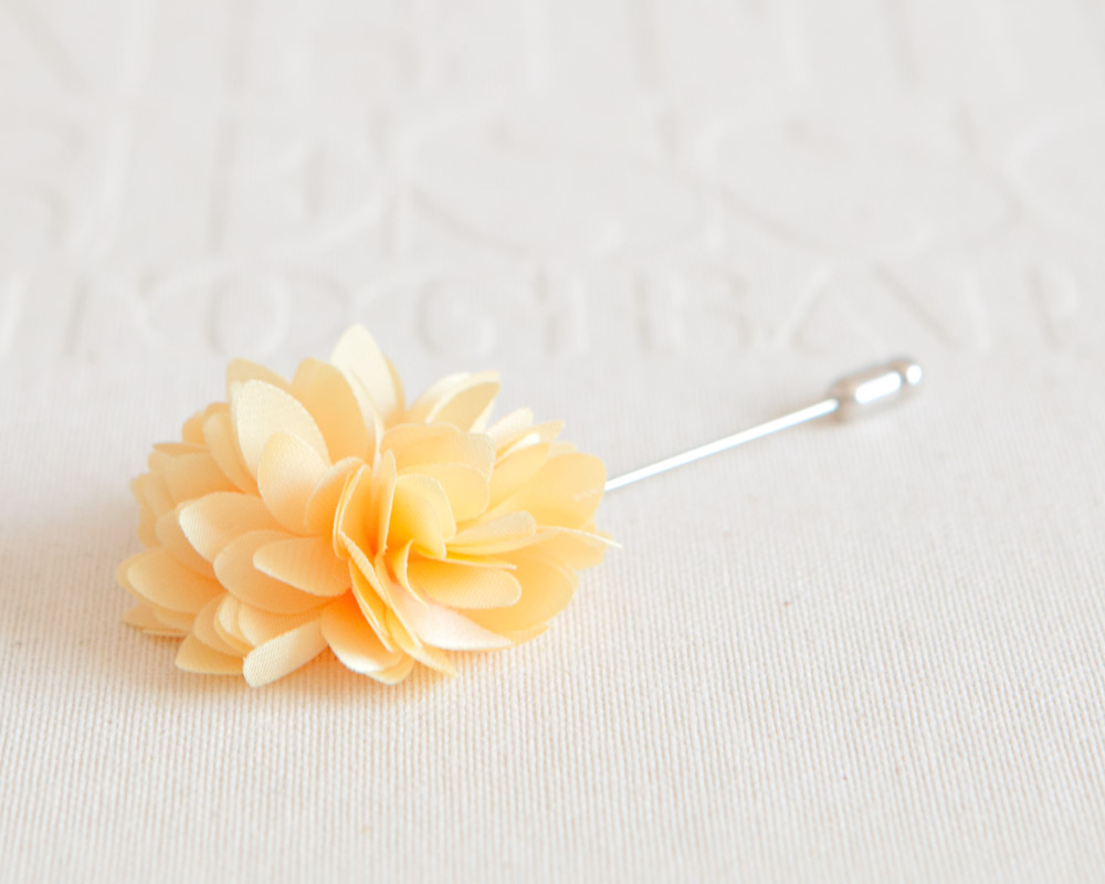 KAYLA-Yellow Men's flower Boutonniere / Buttonhole for wedding,Lapel pin,tie pin