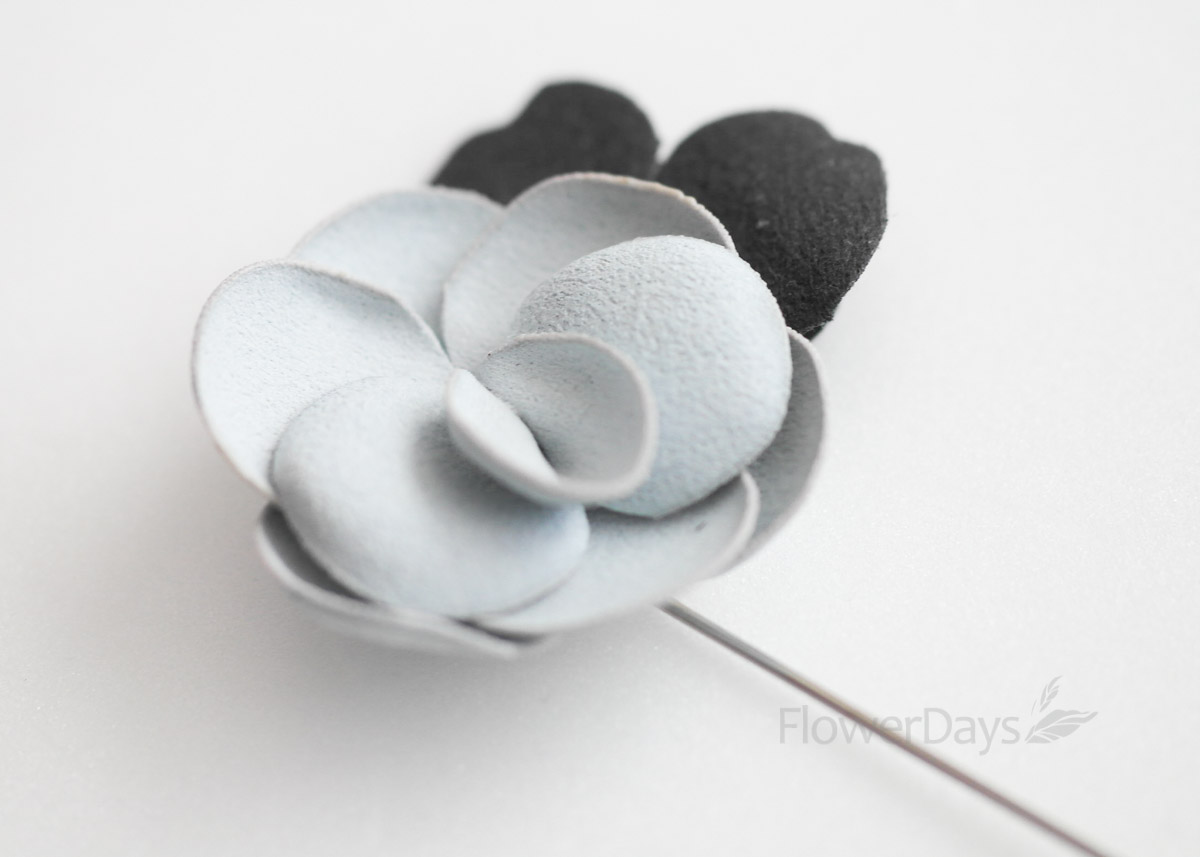 Pale Blue-suede Men's Flower Boutonniere / Buttonhole For Wedding,lapel Pin,tie Pin
