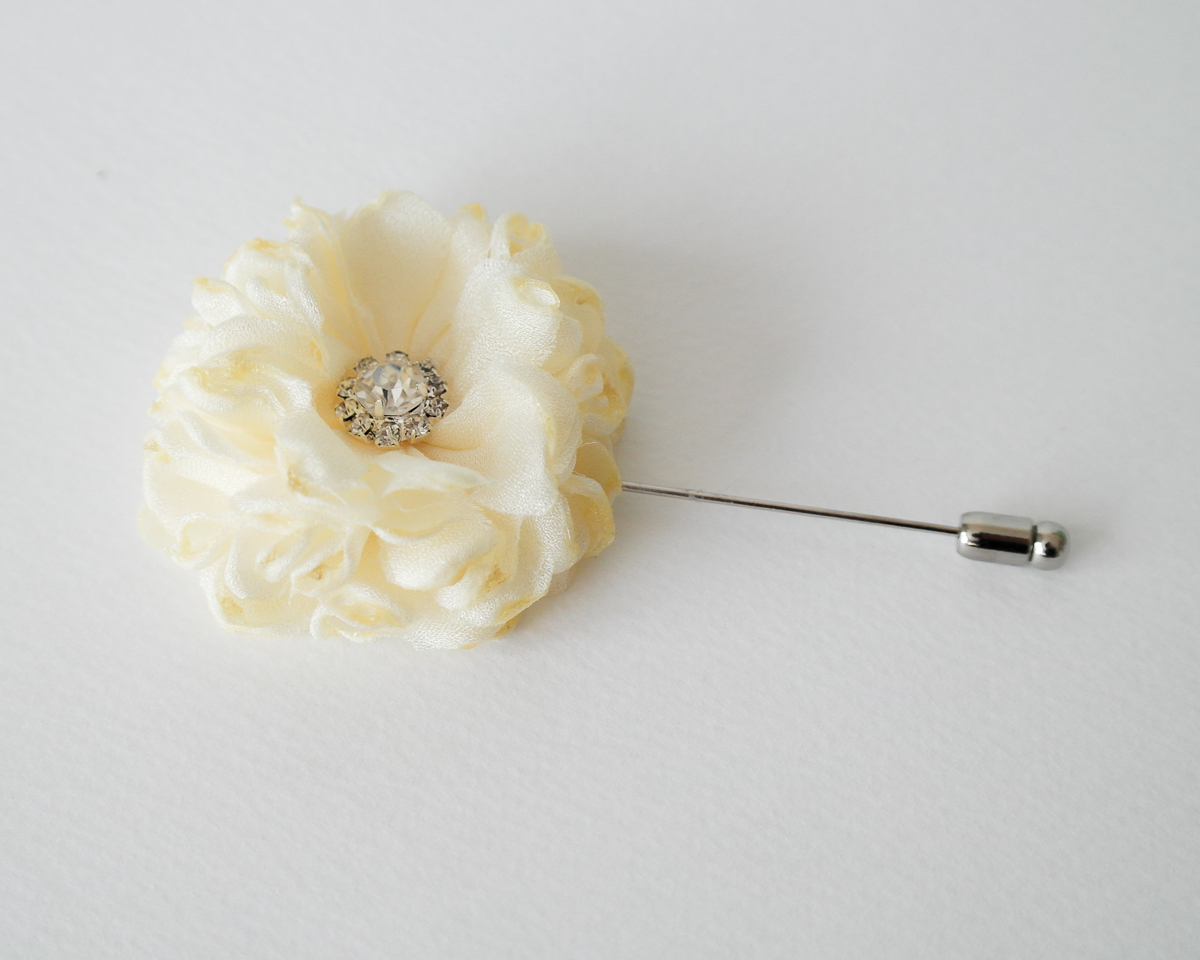 Crystal Esther-men's Flower Boutonniere/buttonhole For Wedding,lapel Pin,hat Pin,tie Pin