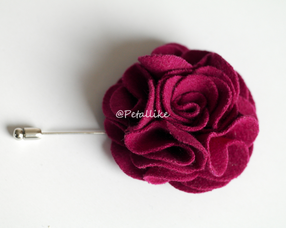 Wool Fabric Flower Boutonniere/buttonhole For Wedding,lapel Pin,hat Pin,tie Pin