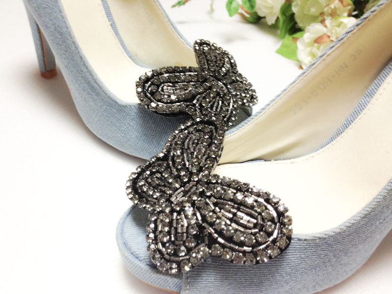 Rhinestone Crystal Butterfly Shoe Clips,set Of 2 For Bridal Wedding on ...